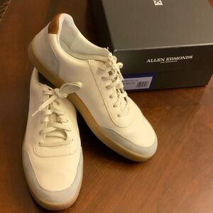 Allen Edmonds Men's Cream and Gray Sneakers